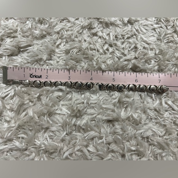 Hugs & Kisses XO Vintage Sterling Silver Chain Link Bracelet & Ring - Picture 2 of 3